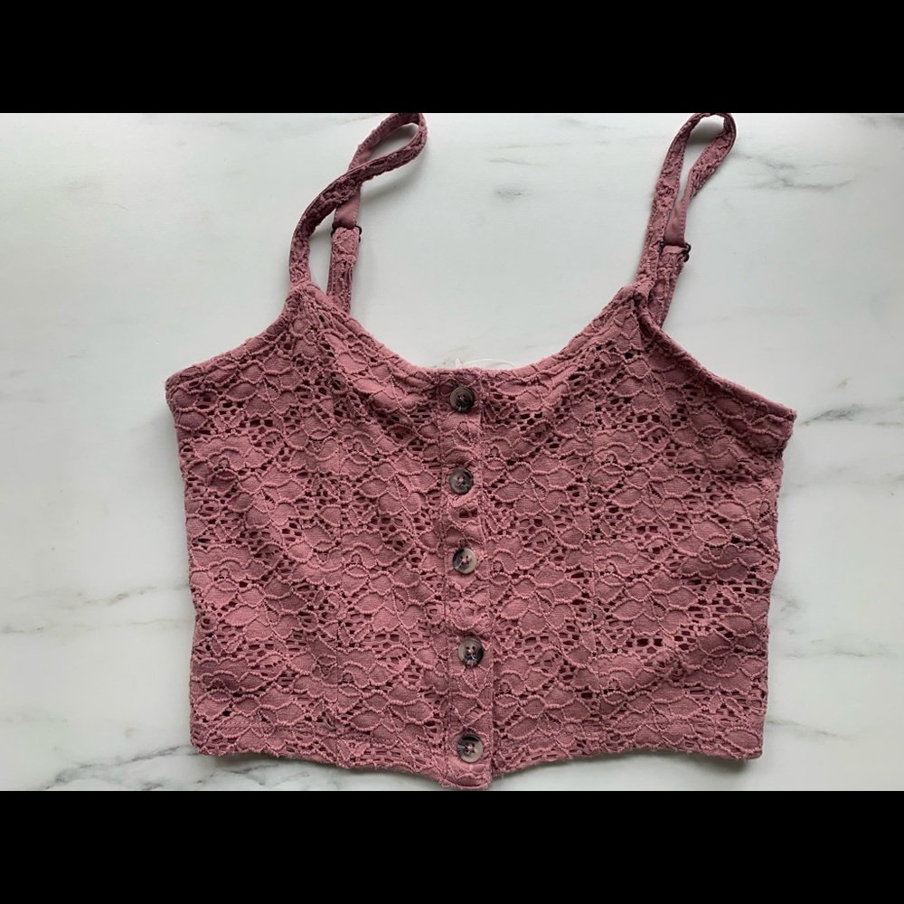 Aeropostale Lace Cropped Tank